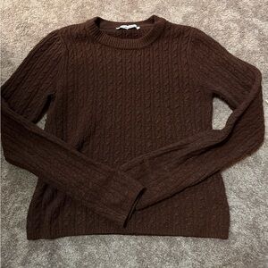 Abercrombie & Fitch Chocolate Cable Knit Sweater